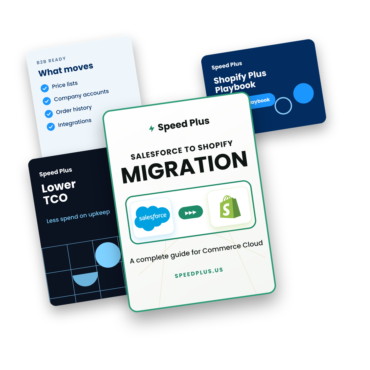 A Salesforce Commerce Cloud storefront and the rebuilt Shopify Plus store side by side